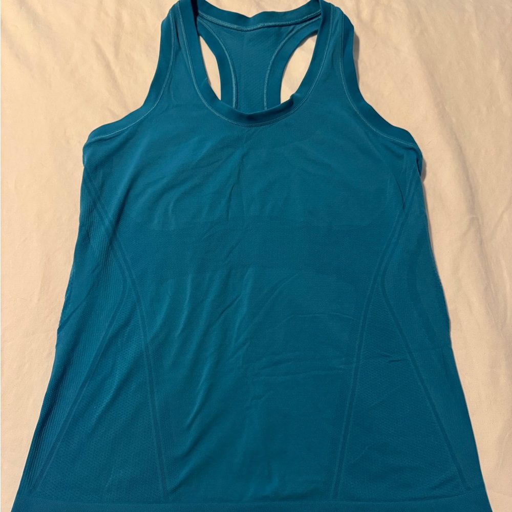 Athleta Blue Racerback Tank Top Sleeveless
